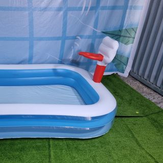 Bể Bơi Phao Cho Bé , Bể Bơi Phao Bóng Rổ 2M51 2 Tầng BESTWAY 54122, Loại Dày, Chất Lượng