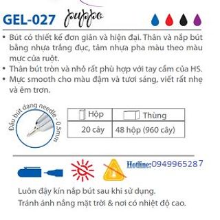 Bút gel GEL-027 hộp 20