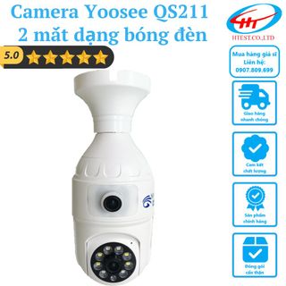Camera Yoosee QS211 2 mắt dạng bóng đèn BAN ĐÊM CÓ MÀU giá sỉ
