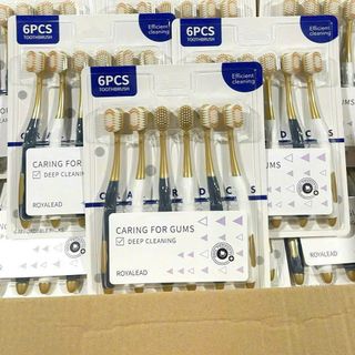 Combo 6 bàn chải đánh răng nội địa Trung lông mềm, chải siêu êm, làm sạch sâu đánh sạch mảng bám