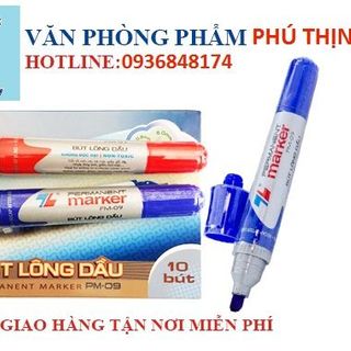 Bút lông dầu PM-09 THIÊN LONG 2 đầu to nhỏ - không xóa được PM-09