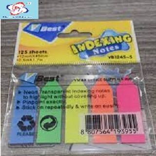 Giấy note 5 màu nhựa Vbest