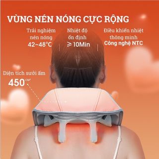 Máy Massage Cổ Vai Gáy Bản Cao Cấp, Quà Tặng Ý Nghĩa Cho Gia Đình Massge Toàn Thân