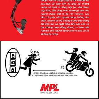 Định vị, chống trộm, chống cướp, mạch tắt mở đèn cho xe máy.