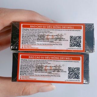 Bao cao su siêu mỏng 0,03mm chứa 800mg gel bôi trơn - Drywell Nhật Bản
