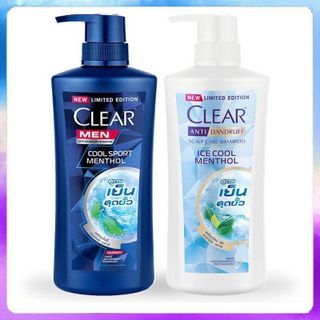 DẦU GỘI CLEAR BẠC HÀ 480ml VÀ CLEAR MEN 450ml - THÁI LAN loại sạch gàu, giúp da đầu khỏe mạnh