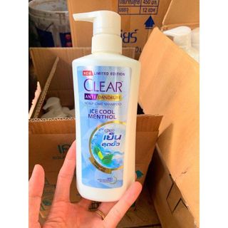 DẦU GỘI CLEAR BẠC HÀ 480ml VÀ CLEAR MEN 450ml - THÁI LAN loại sạch gàu, giúp da đầu khỏe mạnh