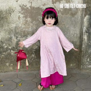 Áo lụa gấm cao cấp cho bé