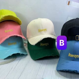 Nón kết đủ mẫu thêu chữ màu vàng CQ