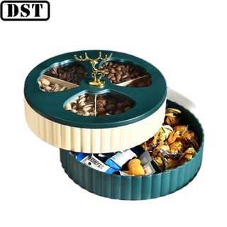 KHAY MỨT TRÒN 2 TẦNG NẮP HÌNH HƯƠU