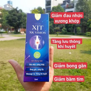 Combo 2 chai Xịt giảm đau xương khớp VIMOS giúp giảm đau nhức mỏi cơ xương tăng cường lưu thông khí huyết lọ xịt 75ml