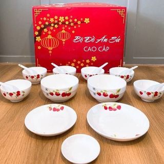 BỘ CHÉN SỨ 17 MÓN QUÀ TẶNG CAO CẤP