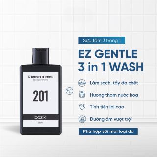 Sữa tắm gội Mini EZ Gentle 3in1 Wash hương nước hoa 201 - 380ml
