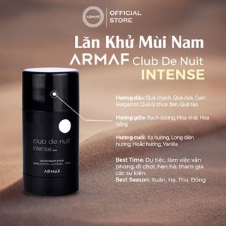 Lăn Khử Mùi Nước Hoa Nam Armaf Club De Nuit 75g Chính Hãng