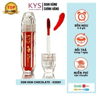 Son kem lì Diamonds KYS chocolate không chì mềm môi 3gr Son
