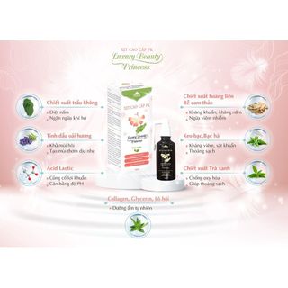 Combo 2 chai Xịt phụ khoa cao cấp Vimos Luxury Beauty Princess giúp khử nấm ngứa, khí hư, mùi hôi 50ml