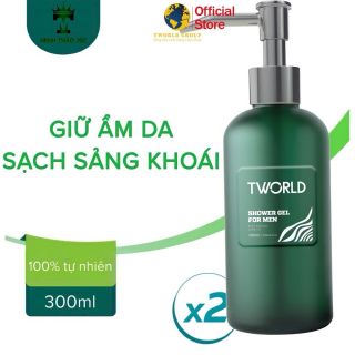 sữa tắm nam TWORLD dưỡng trắng sáng da chống nắng sạch mun mềm da cấp ẩm trắng sáng