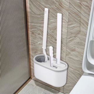 Dụng Cụ Chà Rửa Toilet 3 trong 1 - Bộ 3 Cọ bồn cầu silicon, chà toilet nhà vệ sinh giá sỉ
