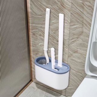 Dụng Cụ Chà Rửa Toilet 3 trong 1 - Bộ 3 Cọ bồn cầu silicon, chà toilet nhà vệ sinh