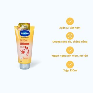 Sữa Dưỡng Thể Trắng Da Toàn Thân Chống Nắng Vaseline Healthy Bright Sun + Pollution Protect SPF 50+ PA++++ 300ml
