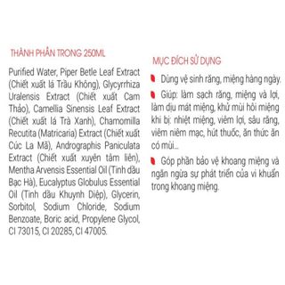 Nước súc miệng dược liệu Antivir Vimos bảo vệ khoang miệng, ngăn ngừa sự phát triển của vi khuẩn chai 250ml