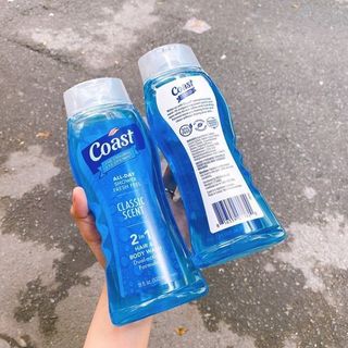 Chai gội tắm 2 in 1 Coast Classic Scent Hair & Body Wash xanh dương nhập Mỹ 532ml - Mẫu mới