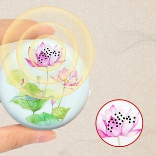 Máy niệm Phật hình tròn có hoa sen phong thủy có 56 bài có khe tth