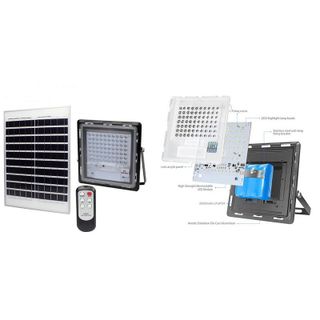 Đèn Pha Năng Lượng Mặt Trời 200W Jindian JD-7200 Chống Chói - Bảo Hành 24 Tháng