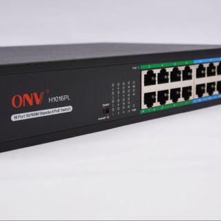 Switch Poe 16 Port ONV H1016PLS 16x10/100M PoE Port + 2 Uplink Port
