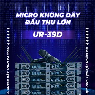 Micro Đầu Thu Lớn SHUARE UR-39D - Micro Không Dây Karaoke, 4 Râu Bắt Sóng Xa 100M Karaoke Hội Nghị Sân Khấu Gia Đình, Dùng Được Cho Tất Cả Loa Kéo giá sỉ