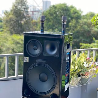 Loa Kéo Di Động Az-329 - Loa Karaoke Thế Hệ Mới, Công Suất Lớn 350W, Bass Căng 3 Tấc, Âm Thanh Cực Mạnh, Sôi Động, Đi Kèm 2 Micro Không Dây, Bảo Hành 12 Tháng