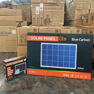 Đèn Pha Năng Lượng Mặt Trời Blue Carbon BCT-WW6.0 Công Suất 500W - Khung Nhôm Mặt Kính Cường Lực - Chip LED Cree USA - Bảo Hành 5 Năm