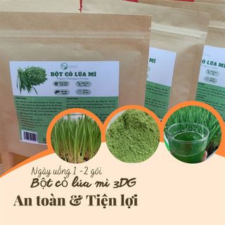 Sỉ bột cỏ lúa mì non hữu cơ 3DG sỉ từ 10 túi