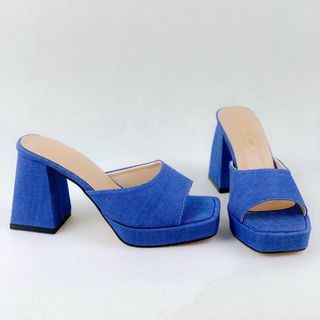 Giày cao gót  9cm Quai Ngang Trơn Jean HOTTREND