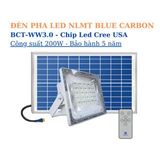 Đèn Pha Năng Lượng Mặt Trời Blue Carbon BCT-WW3.0 Công Suất 200W - Khung Nhôm Mặt Kính Cường Lực - Chip LED Cree USA - Bảo Hành 5 Năm giá sỉ