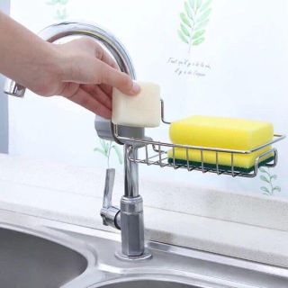 Giá Để Đồ Inox Cài Vòi Nước Rửa bát Nhà Tắm