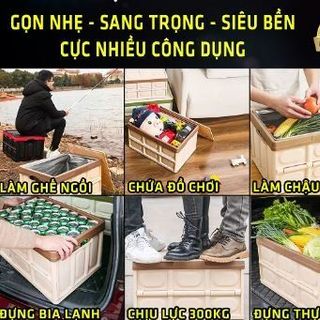 THÙNG NHỰA ĐỰNG ĐỒ GẤP GỌN CHO XE HƠI 30X43X23CM