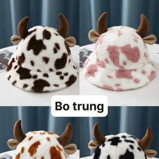 Nón bucket trẻ em đủ mẫu đính tai bò QC