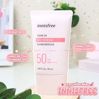 Kem Chống Nắng Inn isfree Tone Up No Sebum SPF50 PA++++ 50ml