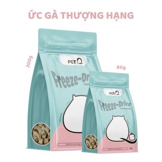 Thức ăn cho Chó, Mèo - Thức ăn đông khô cho thú cưng PetQ, giữ nguyên 100% chất dinh dưỡng.