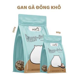 Thức ăn cho Chó, Mèo - Thức ăn đông khô cho thú cưng PetQ, giữ nguyên 100% chất dinh dưỡng.