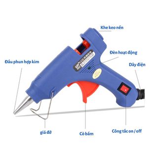 [ Sỉ 18k ] Máy bắn keo nến Silicon nóng chảy loại nhỏ 20W - Huy Tưởng