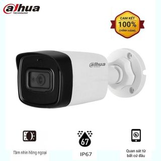 Camera Thân Hồng Ngoại 2MP Dahua DH-HAC-HFW1200CP-A-S5 (KBT) Hồng Ngoại 30m, Tích Hợp Mic Ghi Âm