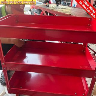 Xe đẩy đựng dụng cụ, đồ nghề 3 ngăn, xe đẩy đựng dụng cụ 3 tầng