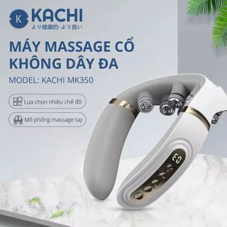 Máy massage cổ không dây 10 đầu rung nhiệt cao cấp Kachi MK350 tăng lưu thông tuần hoàn máu lên não giảm đau đầu, ngừa đột quỵ giá sỉ