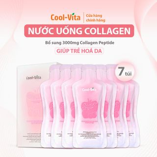 Nước Uống Collagen Peptide 3000mg Coolvita Giúp Trẻ Hóa Da, Cải Thiện Sức Khỏe Cho Tóc Móng (45ml× 7 túi)/hộp