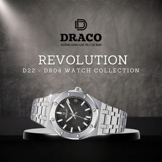 Đồng Hồ Nam - Thương Hiệu DRACO D22-DR04 “Revolution Watch” đen kim loại bạc