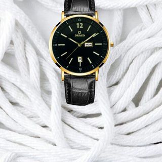 Đồng Hồ Nam - Thương Hiệu DRACO D21-ST01 " The First boy" đen dây da bò đen