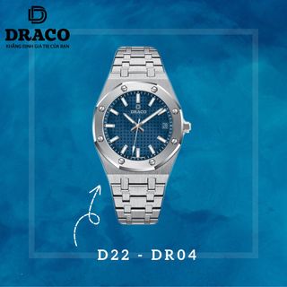 Đồng Hồ Nam - Thương Hiệu DRACO D22-DR04 “Revolution Watch” xanh kim loại bạc