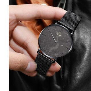 Đồng Hồ Nam - Thương Hiệu DRACO D22-ST03 "Vietnamese Boy" viền đen dây lưới Đen